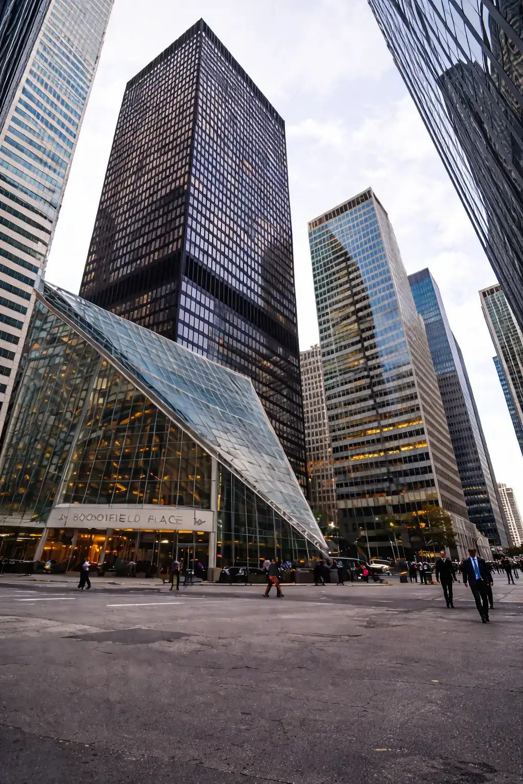 Toronto Financial District skyscrapers near Brookfield Place, perfect location for corporate furnished rentals.